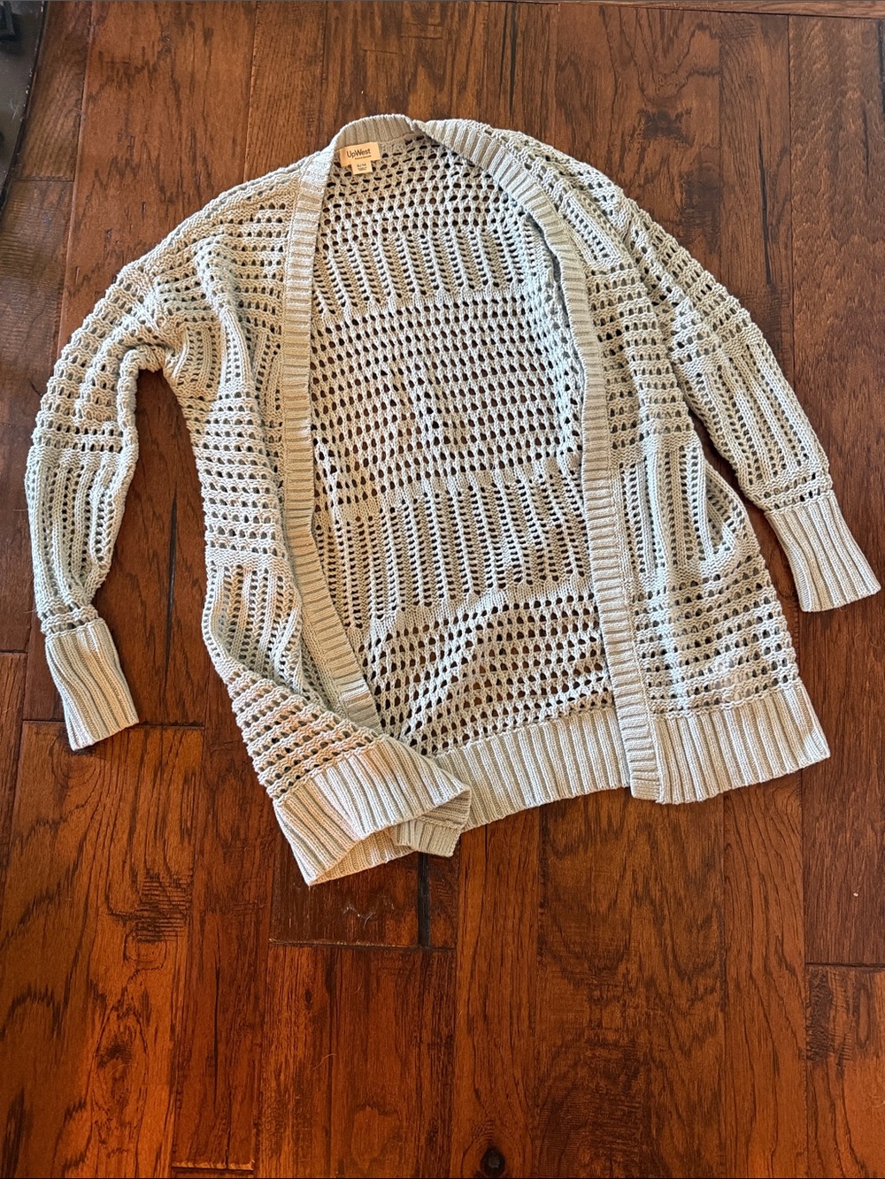 UpWest light Aqua Open-Knit Women’s Cardigan Sweater